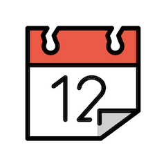 Calendario recortable Emoji Openmoji