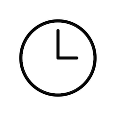 Three O’clock Emoji in Openmoji