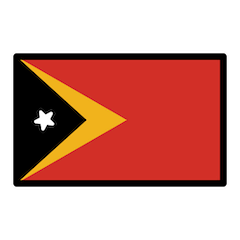 Bandiera di Timor Est Emoji Openmoji