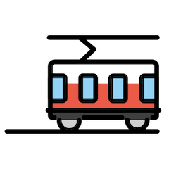 Tram Car Emoji in Openmoji