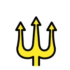 Dreizack-Symbol Emoji Openmoji