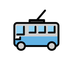 Trolleybus on Openmoji