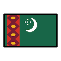 तुर्कमेनिस्तान का झंडा on Openmoji