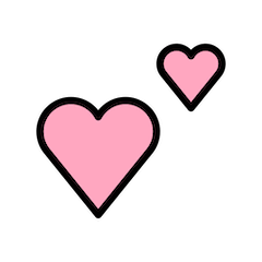 Zwei Herzen Emoji Openmoji