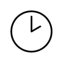 Two O’clock Emoji in Openmoji