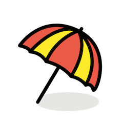 Umbrella on Ground Emoji in Openmoji