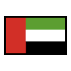 Bandera de Emiratos Árabes Unidos Emoji Openmoji