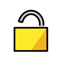 Cadeado aberto Emoji Openmoji