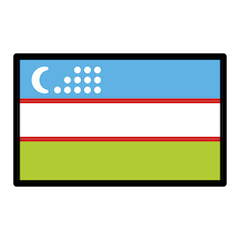 Bandera de Uzbekistán Emoji Openmoji