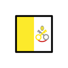 Bandeira da Cidade do Vaticano Emoji Openmoji