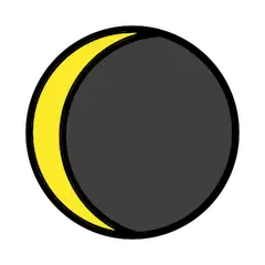 Waning Crescent Moon Emoji in Openmoji