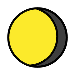 🌖 Waning Gibbous Moon Emoji in Openmoji