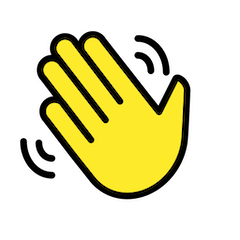 Waving Hand on Openmoji