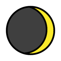 Waxing Crescent Moon on Openmoji