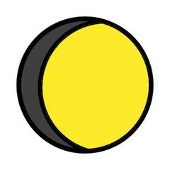🌔 Waxing Gibbous Moon Emoji in Openmoji