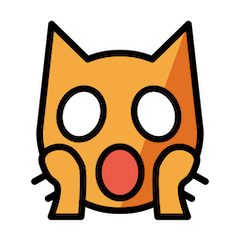 Vor Angst schreiende Katze Emoji Openmoji
