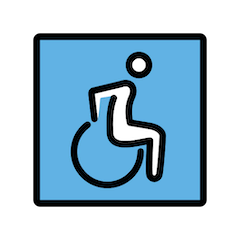 Símbolo de silla de ruedas Emoji Openmoji