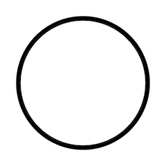 ⚪ Círculo blanco Emoji en Openmoji