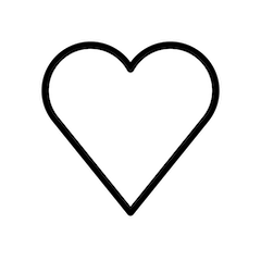 White Heart Emoji in Openmoji