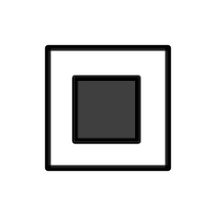 Botón cuadrado blanco Emoji Openmoji
