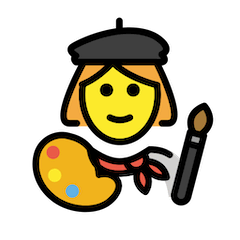 👩‍🎨 Artista (mulher) Emoji nos Openmoji