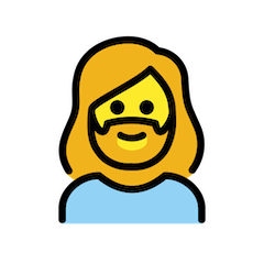🧔‍♀️ Woman: Beard Emoji in Openmoji