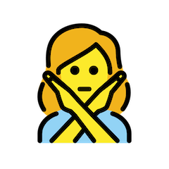 Mujer haciendo el gesto de “no” Emoji Openmoji