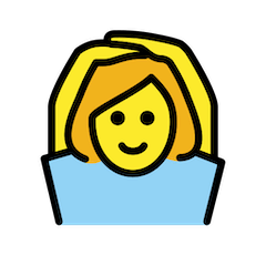 🙆‍♀️ Donna con le braccia alzate sopra la testa Emoji su Openmoji