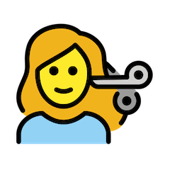 💇‍♀️ Mulher a cortar o cabelo Emoji nos Openmoji