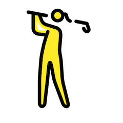 Golfista (mulher) Emoji Openmoji