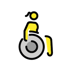 Mujer en silla de ruedas manual Emoji Openmoji