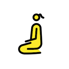 🧎‍♀️ Woman Kneeling Emoji in Openmoji