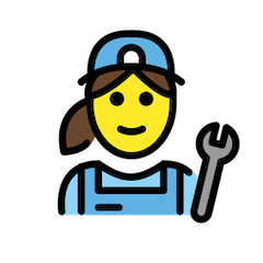 Woman Mechanic Emoji in Openmoji