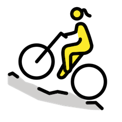 Ciclista de bicicleta de montanha (mulher) Emoji Openmoji