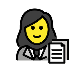 👩‍💼 Woman Office Worker Emoji in Openmoji