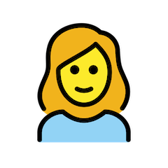 👩 Frau Emoji auf Openmoji