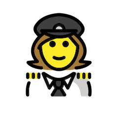 Pilota donna Emoji Openmoji