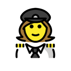 Kvinna Som Är Pilot on Openmoji