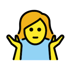 Mujer encogiéndose de hombros Emoji Openmoji