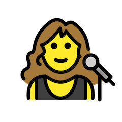 Mujer cantante Emoji Openmoji