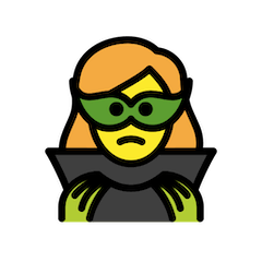 Woman Supervillain Emoji in Openmoji