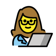 👩‍💻 Женщина за компьютером Эмодзи в Openmoji