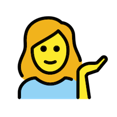 Woman Tipping Hand Emoji in Openmoji