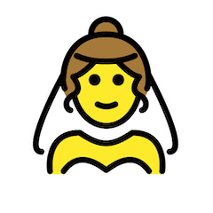 👰‍♀️ Mulher com véu Emoji nos Openmoji