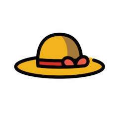 Sombrero con lazo Emoji Openmoji