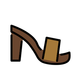 Босоножка на каблуке Эмодзи в Openmoji