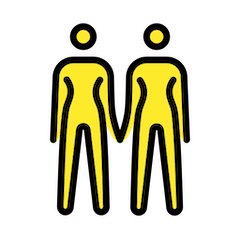 Duas mulheres de mãos dadas Emoji Openmoji