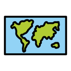 Mappa del mondo Emoji Openmoji