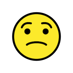 Worried Face Emoji in Openmoji