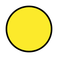 Cercle jaune Émoji Openmoji